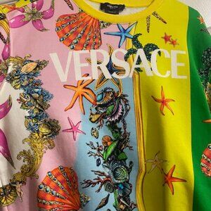 Men Versace Sweatshirt Size Large, Multi Color